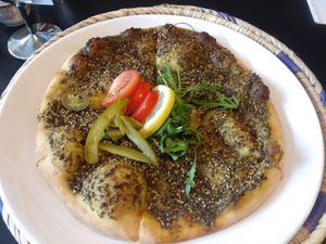 Manooshet Zaatar at Izz Cafe in Cork