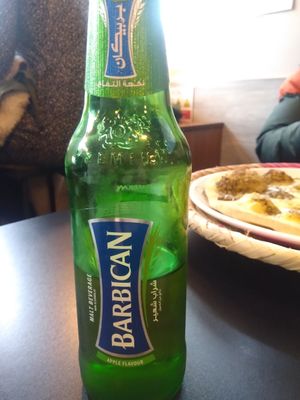 Apple flavour malt beverage at Izz Cafe in Cork