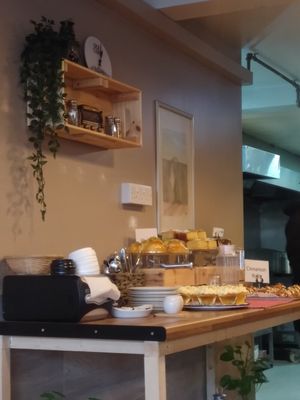 Dessert counter at Izz Cafe in Cork