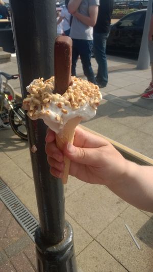 Vegan 99 with hazelnuts at Minchella & Co - Sea Road in South Shields