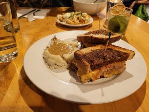 Reuben and mashed potatoes at Tasty Harmony in Fort Collins
