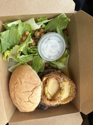 Big Boy Burger with Cesar Saladd  at Tasty Harmony in Fort Collins