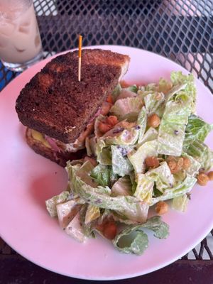 Half sammie and salad special for lunch   at Tasty Harmony in Fort Collins