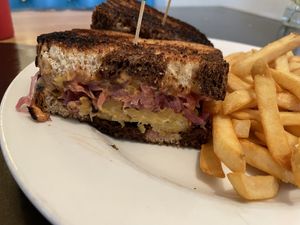 Reuben and fries.  at Tasty Harmony in Fort Collins