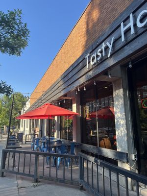 Outdoor seating  at Tasty Harmony in Fort Collins