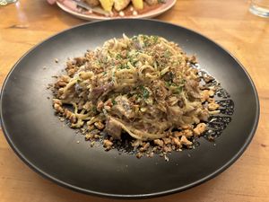 Oyster Mushroom Linguinie  at Tasty Harmony in Fort Collins