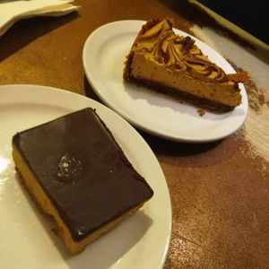 Peanut butter bar and peanut butter pie at Tasty Harmony in Fort Collins