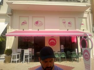 Outside of the store at I Scream  in Kefalonia