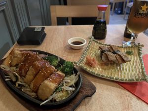 Inari sushi and tofu steak   at Eat Tokyo in Dublin