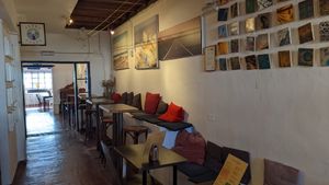 Spacious interior at Bar La Galeria in Lanzarote