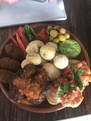 Vegan Platter for two at Bar La Galeria in Lanzarote