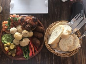 Vegan platter for two at Bar La Galeria in Lanzarote