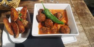 Albondigas 🌶️ at Bar La Galeria in Lanzarote