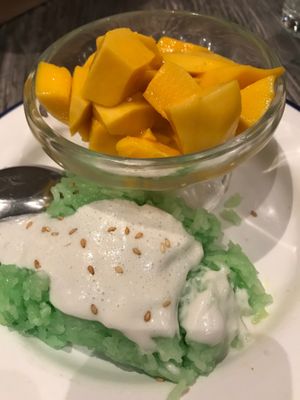 mango and sticky rice at Laos in Town in Washington