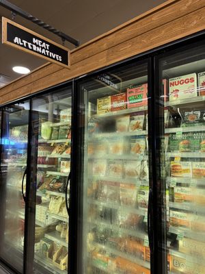 large frozen veg meats   at Lazy Acres Market in Santa Barbara