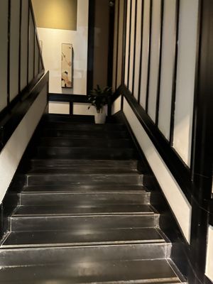 Go through the stairs to the second floorr  at A Lotus on the Water 清水荷花 - 文殊坊店 in Chengdu