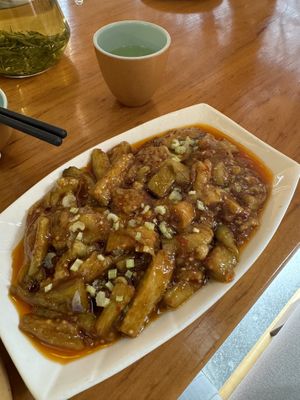 Braised eggplant, sooo good!   at A Lotus on the Water 清水荷花 - 文殊坊店 in Chengdu