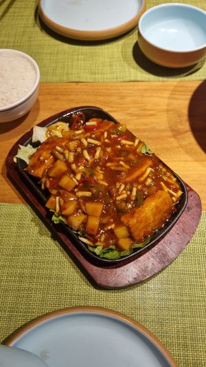 Braised tofu (our favourite) at A Lotus on the Water 清水荷花 - 文殊坊店 in Chengdu