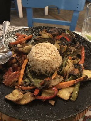 Vegetarian casserole is vegan 😋 at Ali Baba in San Juan