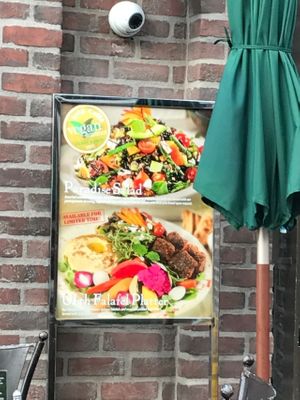 They're dabbling with vegan food options.  Ask because these are promos off their regular menu. at Urth Caffe in Los Angeles