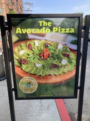 Avocado Vegan Pizza!  at Urth Caffe in Los Angeles