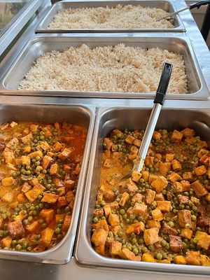 Lunch combo sample at Govinda's Dining in Burnaby