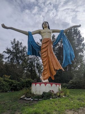 Statue at Govinda's Dining in Burnaby