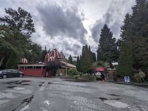 Exterior of temple at Govinda's Dining in Burnaby