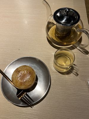 Flower tea and desert   at Kusa Japanese Vegan- Bukit Bintang in Kuala Lumpur
