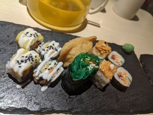 Medium size sushi plate at Kusa Japanese Vegan- Bukit Bintang in Kuala Lumpur