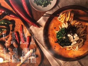 Perfect Tom something soup with Ramen noodles, house specialty. at Kusa Japanese Vegan- Bukit Bintang in Kuala Lumpur