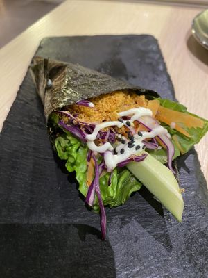 Yummm hand roll!  at Kusa Japanese Vegan- Bukit Bintang in Kuala Lumpur