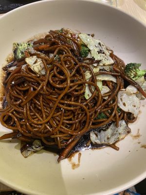 Fried ramen and veggies   at Kusa Japanese Vegan- Bukit Bintang in Kuala Lumpur