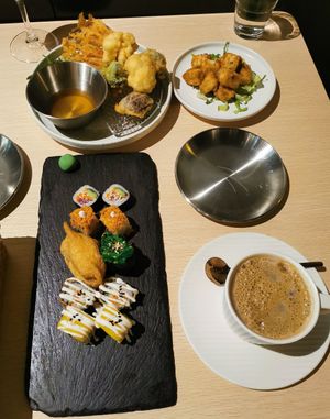 Tempura and fixed sushi at Kusa Japanese Vegan- Bukit Bintang in Kuala Lumpur