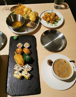 Tempura and mixed sushi at Kusa Japanese Vegan- Bukit Bintang in Kuala Lumpur