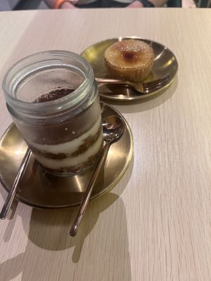 Crème brûlée cheesecake and tiramisu   at Kusa Japanese Vegan- Bukit Bintang in Kuala Lumpur