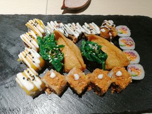 Large sushi set at Kusa Japanese Vegan- Bukit Bintang in Kuala Lumpur