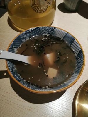 Miso soup at Kusa Japanese Vegan- Bukit Bintang in Kuala Lumpur