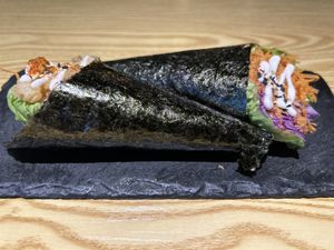 Yasi & Tempura hand rolls  at Kusa Japanese Vegan- Bukit Bintang in Kuala Lumpur