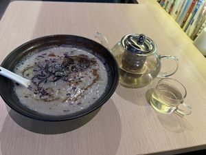 Organic Black Chaco Noodles with the Flower Tea  at Kusa Japanese Vegan- Bukit Bintang in Kuala Lumpur