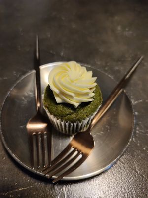 Vegan Matcha Cupcake at Kusa Japanese Vegan- Bukit Bintang in Kuala Lumpur