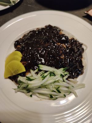 Noodles with mushroom sauce at Kusa Japanese Vegan- Bukit Bintang in Kuala Lumpur