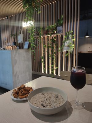 Vegan cream pasta with mushrooms at Kusa Japanese Vegan- Bukit Bintang in Kuala Lumpur