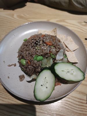 Rice with veggies at Kusa Japanese Vegan- Bukit Bintang in Kuala Lumpur