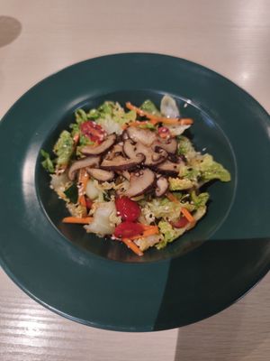 Salad with mushrooms at Kusa Japanese Vegan- Bukit Bintang in Kuala Lumpur