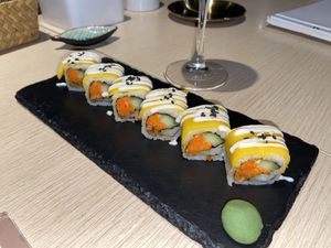 mango sushi  at Kusa Japanese Vegan- Bukit Bintang in Kuala Lumpur