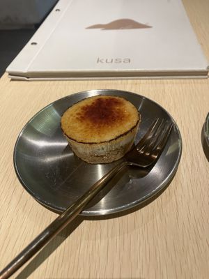 crème brûlée cup cake   at Kusa Japanese Vegan- Bukit Bintang in Kuala Lumpur