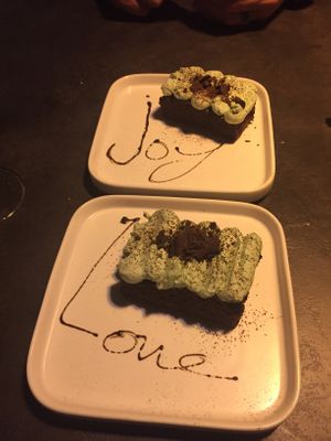 Green tea cake dessert at Kusa Japanese Vegan- Bukit Bintang in Kuala Lumpur