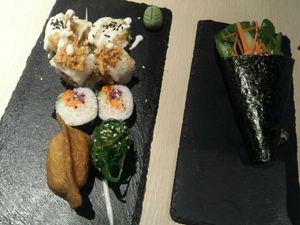 Happiness Couple Sushi (8 pieces 24 ringgits) and roll at Kusa Japanese Vegan- Bukit Bintang in Kuala Lumpur