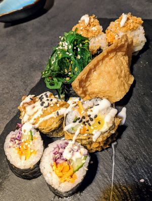 The Happy Couple - which we are! :D at Kusa Japanese Vegan- Bukit Bintang in Kuala Lumpur